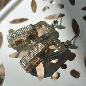 Gold Silver Link Earrings